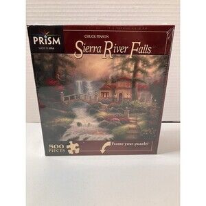 Prism Chuck Pinson Sierra River Falls 500 Piece Puzzle Sealed Cottage Core